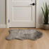 2' X 3' Black Faux Sheepskin Animal Print Washable Area Rug